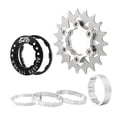thumbnail image 1 of Juego de espaciadores de de una sola 19T para bicicleta ligera, de conversión de bicicleta , adaptador de piñón de cub Plata Sunnimix Casete de una velocidad, 1 of 8