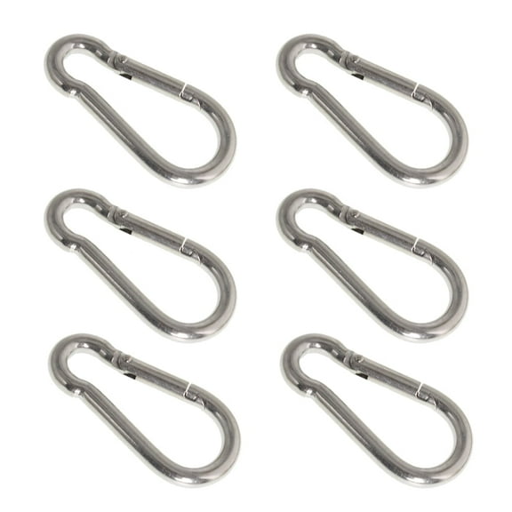 EPOTOOR Carabiner Clips- Stainless Steel 304 Spring Snap Hook, Set of 6 440 Lbs