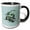 Black/White, variant on 3drose, Chinese Fire Dragon in Light Gray and Viridian Green, 11oz Mug