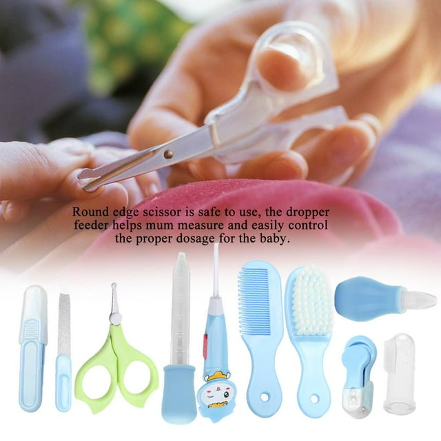 Kit de Cuidado de Salud del Bebé Ecomeon 10pcs Azul