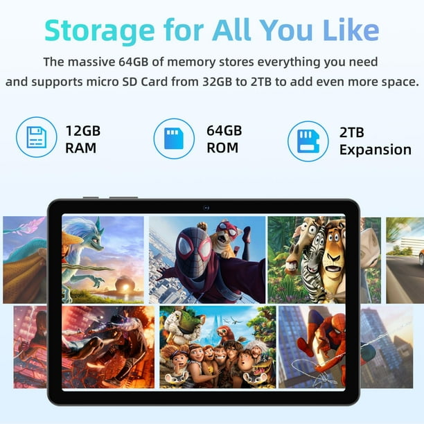 Android 15 Tablet, 10 inch Tablet with Octa-Core Processor, 12GB