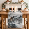 thumbnail image 2 of Table Runner - 60 Inch Long, Chinese Ink Painting Kitchen Dining Table Runner Dresser Scarves, Mountain Cloud Modern Art Farmhouse Decor for Coffee Tables Wedding Party Banquet, 2 of 8