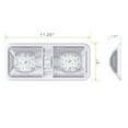 thumbnail image 5 of Leisure LED RV LED Ceiling Double Dome Light Fixture with On/Off Switch Interior Lighting for Car/RV/Trailer/Camper/Boat DC 12V Natural White 4000-4500K 48X2835SMD 5 Pack, 5 of 9