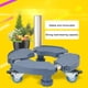 thumbnail image 5 of Monstrate Soporte de planta rodante de tamaño ajustable con ruedas bloqueables, duradero y resistente Almacenamiento y organización del hogar, 5 of 6