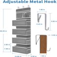 thumbnail image 2 of 2 Pack 5-Shelf Over Door Hanging Organizer  Foldable Wall Mount 4 Big Pocket Storage with PVC Clear Window  Large Capacity Storage, 2 of 7