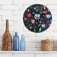 thumbnail image 3 of Bright Floral Design Round Wall Clock Silent Battery Operated Home Decor for Living Room Bedroom, 3 of 7