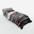 thumbnail image 3 of Ambesonne Retro Bedding Set 4 Pcs, Abstract Colored Stones, Queen, Mauve Teal Ivory, 3 of 3