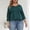 Green, variant on Women Dress Shirts 3/4 Sleeve Plus Size Tops V Neck Casual Pullover Solid Color Summer Blouses Black XL