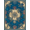 Blue Beige, Pattern 4, variant on ODIKA Reef Coral Center Map Ocean Compass Border Vintage Turtle Nautical Refined for Playroom, Bedroom, Reading Nook, Pet Friendly & Kids Safe Play
