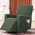 thumbnail image 5 of Subrtex Recliner Slipcover with Pockets Stretch Furniture Chair Cover, Olive, 5 of 7