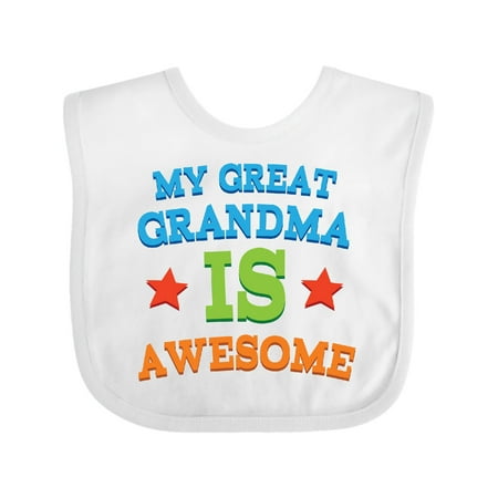 

Inktastic My Great Grandma is Awesome Gift Baby Boy or Baby Girl Bib