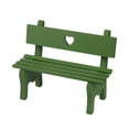 thumbnail image 1 of VOSAREA Decorative Mini Wooden Garden Bench Porch Chair Miniature Landscape Ornament for Photo Booth Props Home Decoration (Green), 1 of 2
