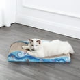thumbnail image 2 of THE LICKER STORE Kokomo 23.75" Coastal Cardboard Lounge Bed Cat Scratcher with Catnip, Blue, CSR1002A, 2 of 9