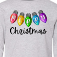 thumbnail image 4 of Inktastic Merry Christmas Rainbow Holiday Lights Long Sleeve Youth T-Shirt, 4 of 5
