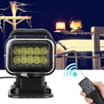 thumbnail image 3 of Luz LED negra de 50W, reflector con Control remoto, lámpara de trabajo de alto brillo para coche, yate, SUV, 3 of 12