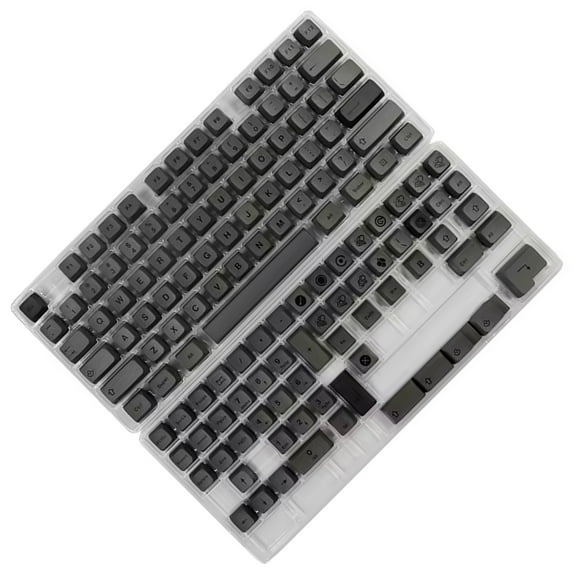 lanema Gray Mist XDA Profile Keycaps PBT Dye Sublimation for Mechanical Keyboards