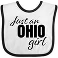 thumbnail image 3 of Inktastic Just an Ohio Girl Born in Ohio Girls Baby Bib, 3 of 4