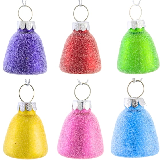 Holiday Ornament Gum Drops Set / 6 Glass Sweets Candy Christmas Go4441