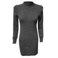 thumbnail image 5 of MKLEKYY Gilets Chandails Robe Chandail Femme Col Montant Manches Longues Couleur Unie Col Montant Robe Longue Tricotée, 5 of 5