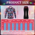 thumbnail image 2 of Alaiyaky 70s Disco Outfit Men Disco Costume Set Men with Shirt Flared Pants Accessories 1970s Fancy Dress for Adults Hippie Costume for Halloween Carnival Party, 2 of 8