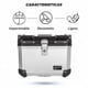 thumbnail image 3 of Caja portaequipaje Moto Kinlley 47L Plateado, 3 of 7
