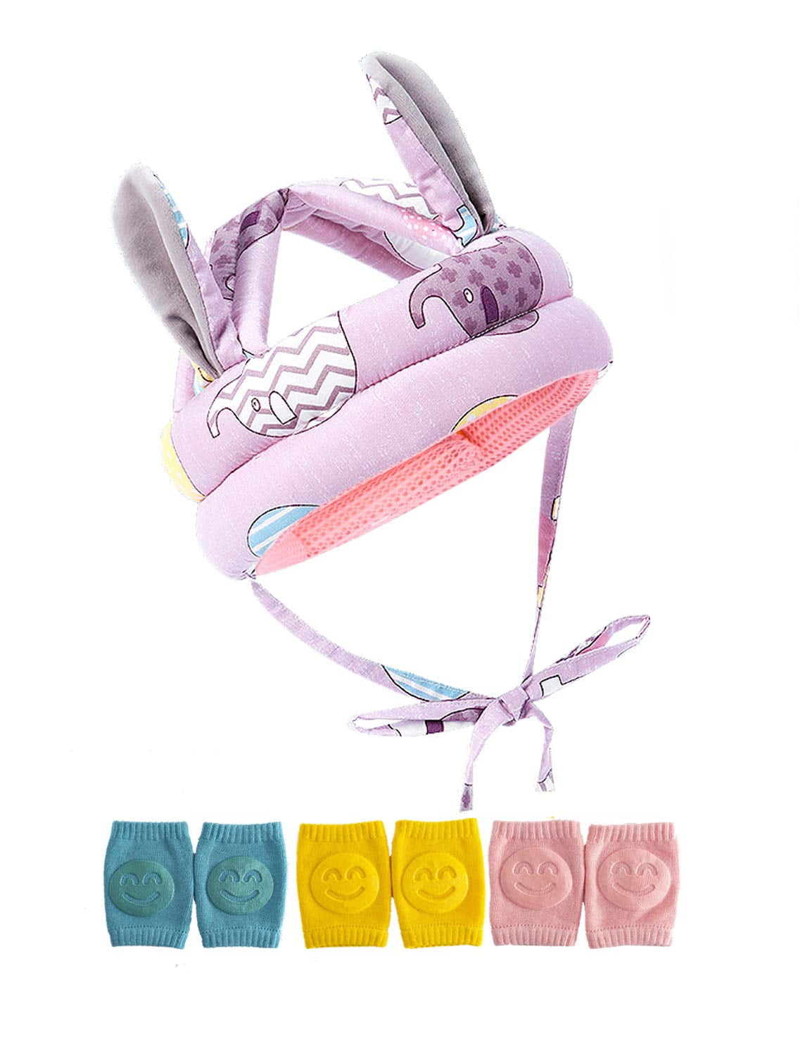 Baby Walker Head Helmet Toddler Head Protector Bumper with Knee