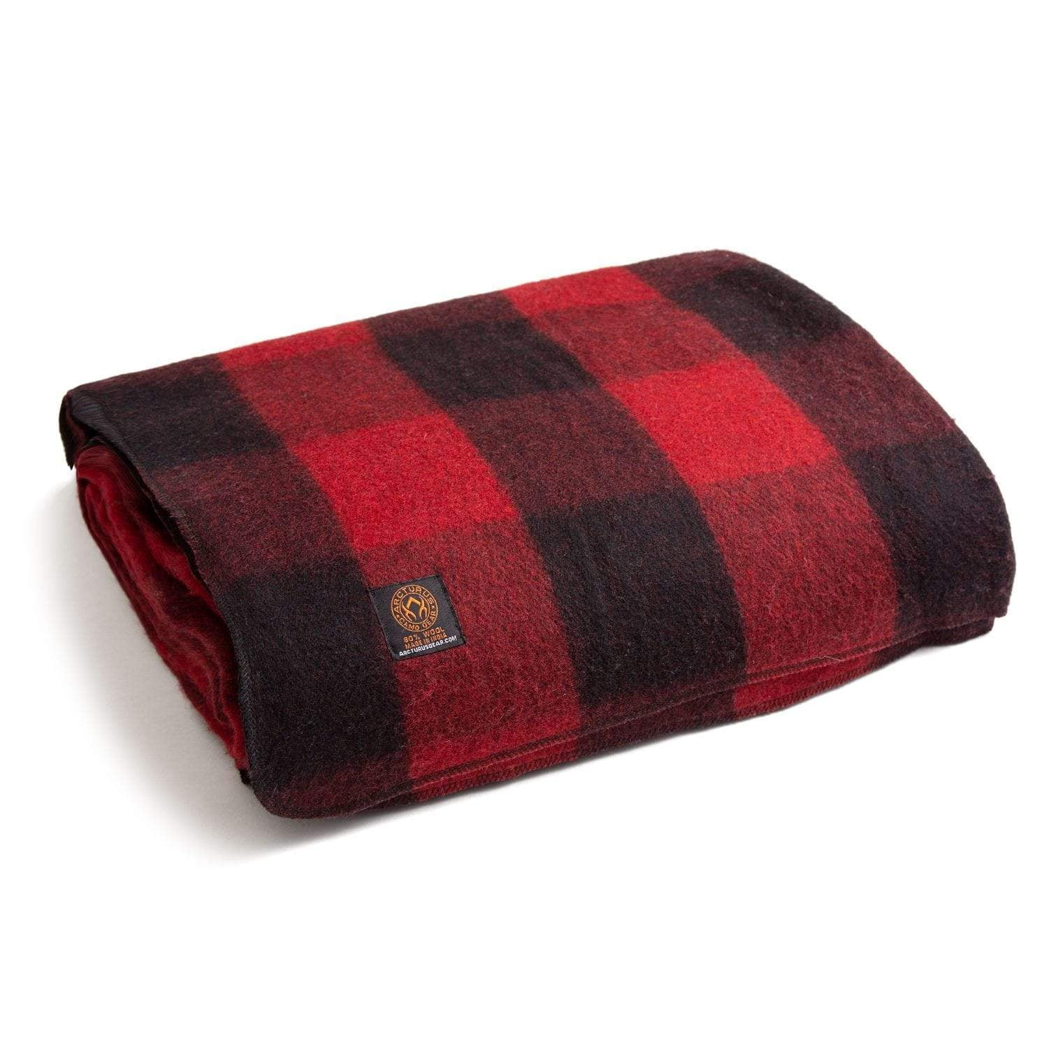 Arcturus Red Buffalo Plaid Wool Blanket, 4.5 lbs Large 64 x 88 Size