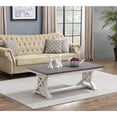 thumbnail image 3 of Coast To Coast Imports Bar Harbor II Solid Wood Cream Cocktail Table, 3 of 5