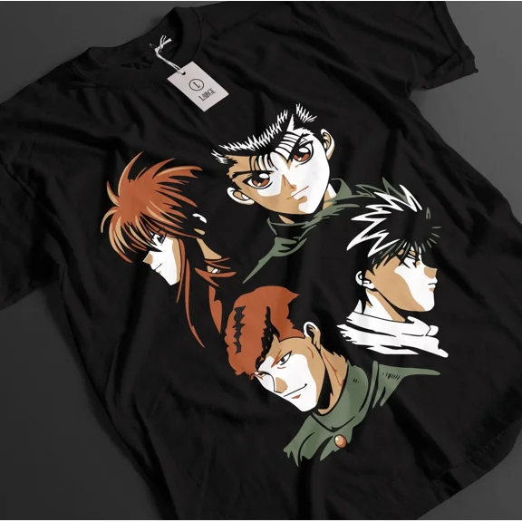 RARE Yu Yu Hakusho Shirt Yusuke Tshirt Hiei T-Shirt Yoko Kurama Top Anime Unisex Tee