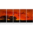 thumbnail image 2 of African Landscape with Warm Sunset - African Landscape Canvas Art Print, 2 of 3
