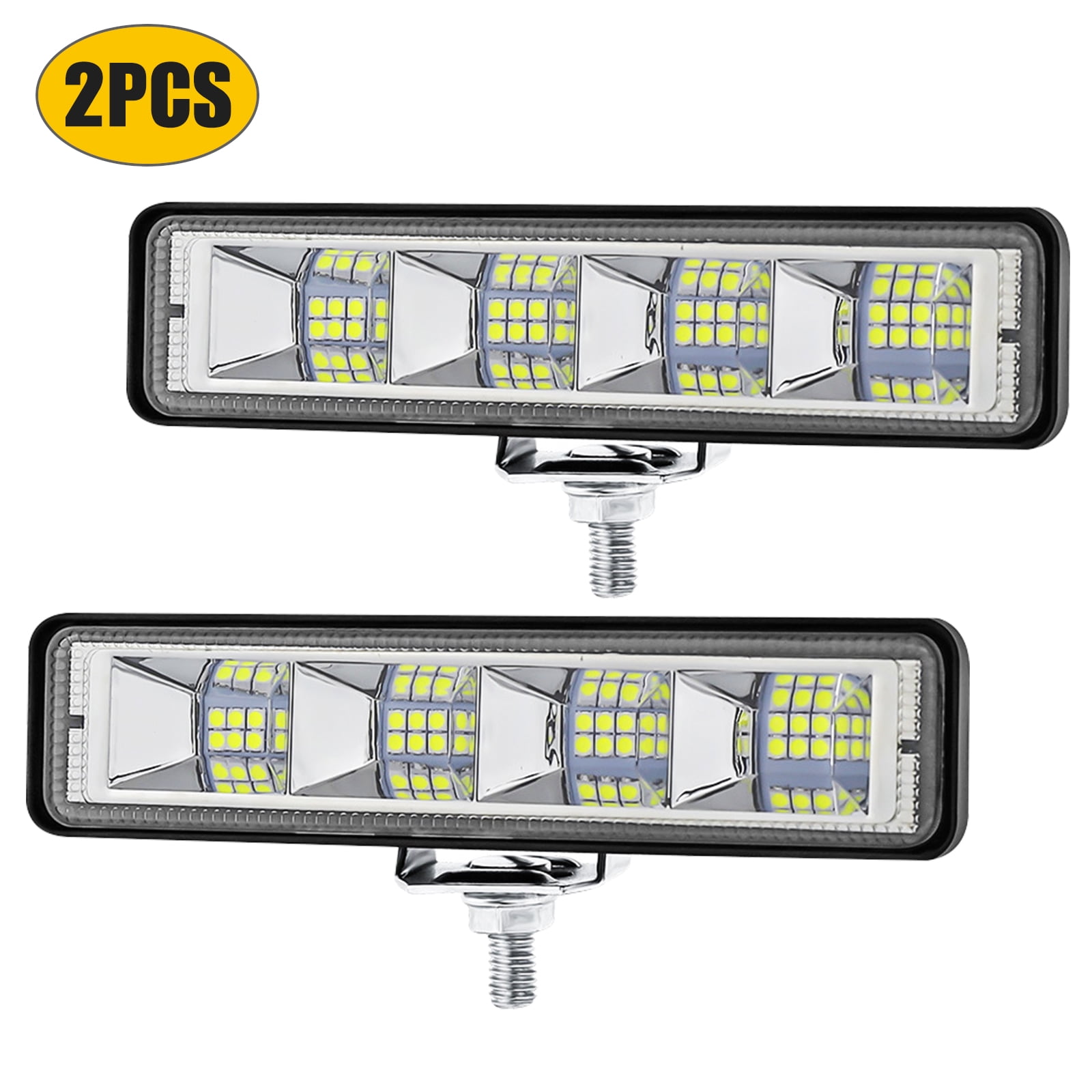 2pcs 32W 6 inch LED Light Bar, EEEkit Led Pods Off-Road Light Bar Spot Flood Combo Beam LED Driving Fog Lights Work Lights Waterproof for Jeep Row Off-Road, Trucks, Car, ATV, SUV, Boat, 12V - 24V