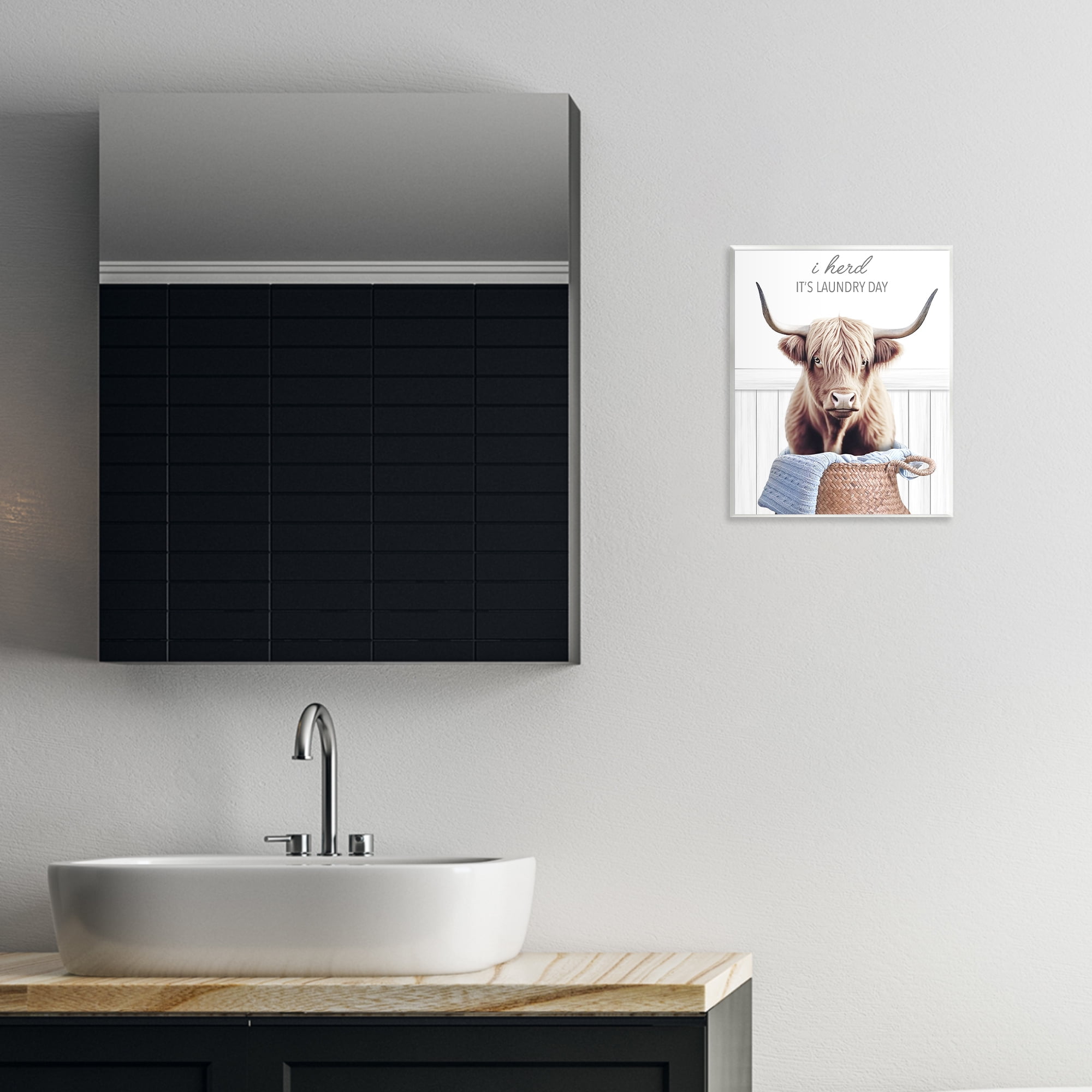 Herd It's Laundry Day Wall Plaque Art, design by Marcus Prime