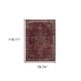 thumbnail image 5 of HomeRoots 7' X 10' Red And Gold Oriental Power Loom Area Rug, 5 of 6