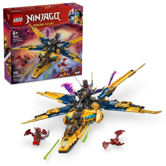 LEGO NINJAGO Ras and Arin's Super Storm Jet Toy - Building Toy for Kids, Boys and Girls, Ages 8+ - Airplane Toy with Detachable Drone and 3 Minifigures - Gift Idea for Birthdays - 71833