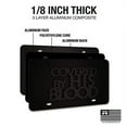 thumbnail image 3 of JASS GRAPHIX Covered by His Blood - Black On Black License Plate Car Tag - Jesus Religious, 3 of 5