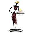 thumbnail image 2 of Personaje de chica romántica candeliere de metal Decoración de Personaje Etiqueta occidental Escultura de camarero candeliere Decoración del rojo de una mano BLESIY candelabro, 2 of 8