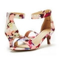 thumbnail image 5 of BURUDANI Women's Fashion Ankle Strap Stilettos Low Heel Open Toe Sandals Party Dress Shoes FIONA FLORAL Size 5.5, 5 of 5