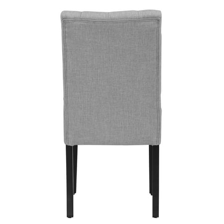 Westin Outdoor London Button Tufted Upholstered Side Chair, Gray