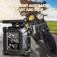 Motorcycle TPMS Solar Power Tire Pressure Monitor Real Time Tire