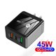 thumbnail image 4 of Cargador rápido de teléfono PD 25W + Dual QC3.0 para iPhone 13 Pro Xiaomi (Negro EE. UU.), 4 of 5