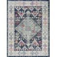 thumbnail image 4 of Hauteloom Tigris Patara Multicolor Geometric Pattern Transitional Entryway, Kitchen Runner Rug - Traditional Anatolian Pattern - Dark Blue, Turquoise, Gray, Orange, Purple - 2'7" x 10', 4 of 7