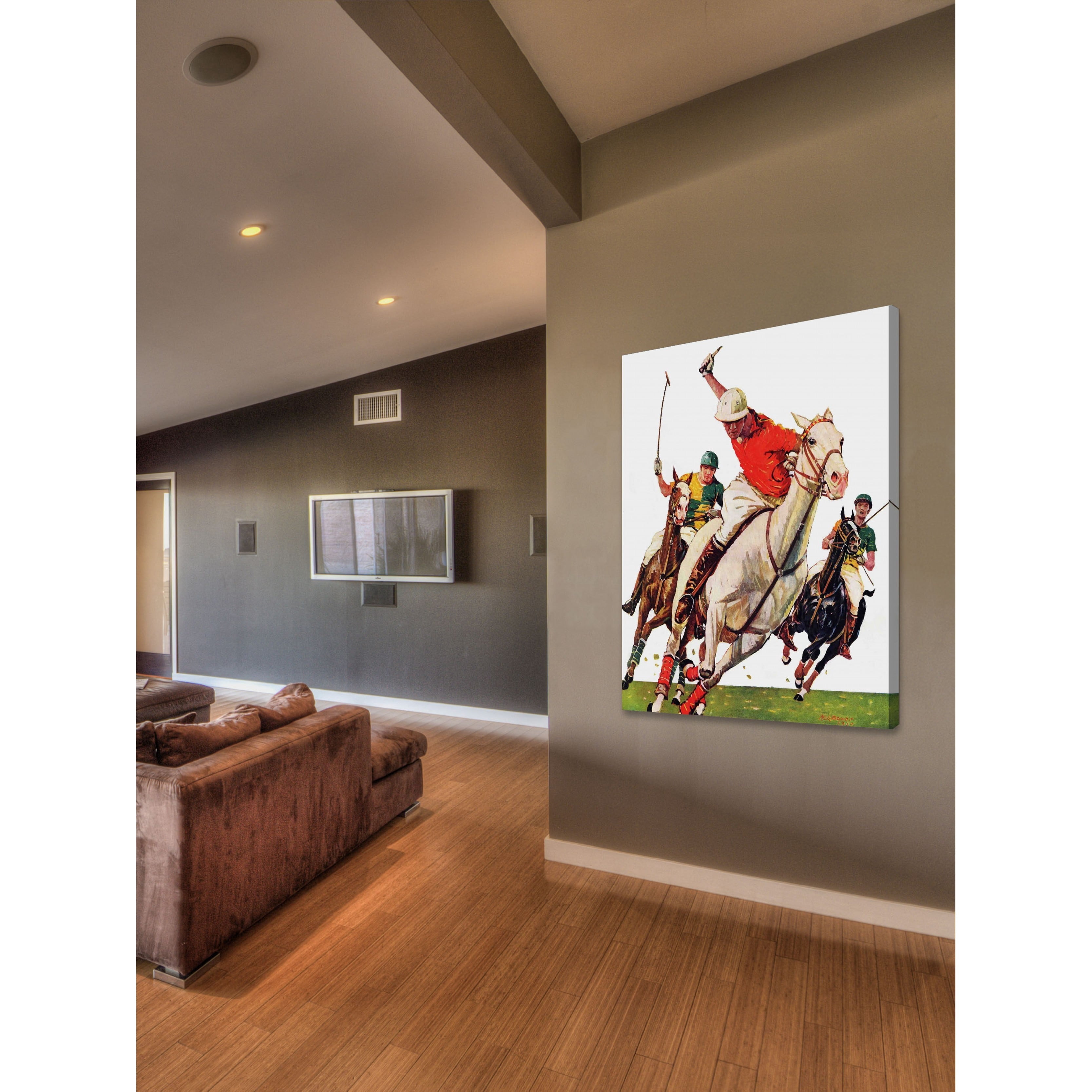 Polo Match by Maurice Bower Painting Print on Canvas