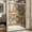 54x72 Chrome-6mm Tempered Glass-Explosion-proof fil, variant on 56"-60" W x 72" H Chrome Aluminum Frame Double Sliding Shower Door with 1/4" (6mm) Nano-Coated Clear Tempered Glass and Dual Stainless Steel Handles