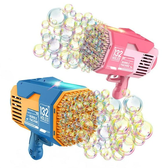 Tradeopia Machine à Bulles Portative – 132 Trous, Batterie Rechargeable, Câble de Charge, Liquide à Bulles et Plateau – Couleurs et Styles Assortis.