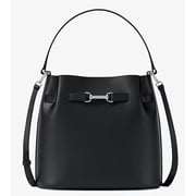 Michael Kors Women's Carson Medium Pebbled Leather Convertible Bucket Crossbody Bag - Black