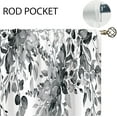 thumbnail image 5 of Eucalyptus Botanical Leaves Grey Floral Kitchen Window Curtains Over Sink Farmhouse Flower Leaf Small Window Treatment Cafe Short Curtains for Bathroom Treatment Tier Drapes 27.5x39 inch, 5 of 6