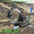 thumbnail image 2 of XITZ  1:20 Remote Control Excavator,11 Channel RC Construction Vehicles Toys,2.4Ghz 680° Rotation Sand Digger Truck with Metal Shovel ,for Boys Kids Age 6+ Year Old, 2 of 6