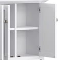 thumbnail image 6 of Simpli Home Amherst 66 inch Wide Solid Wood Transitional 4 Door Storage Cabinet in White, 6 of 13