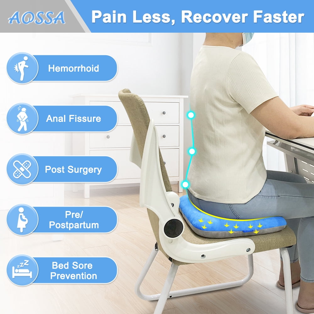 Donut Pillow Seat Cushion for Tailbone Pain Relief, Hemorrhoid Butt Pillow, Post-Surgery Cushion for Hip Surgery, Pregnancy & Pressure Sore Relief