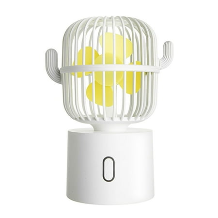 

Personal Small Desktop USB Desk Fan Cactus Mini Handheld Table Rechargeable 80 Degree Auto Rotation Portable Fans 3 Speeds Strong Wind Quiet Operation for Room Home Office Outdoor Travel